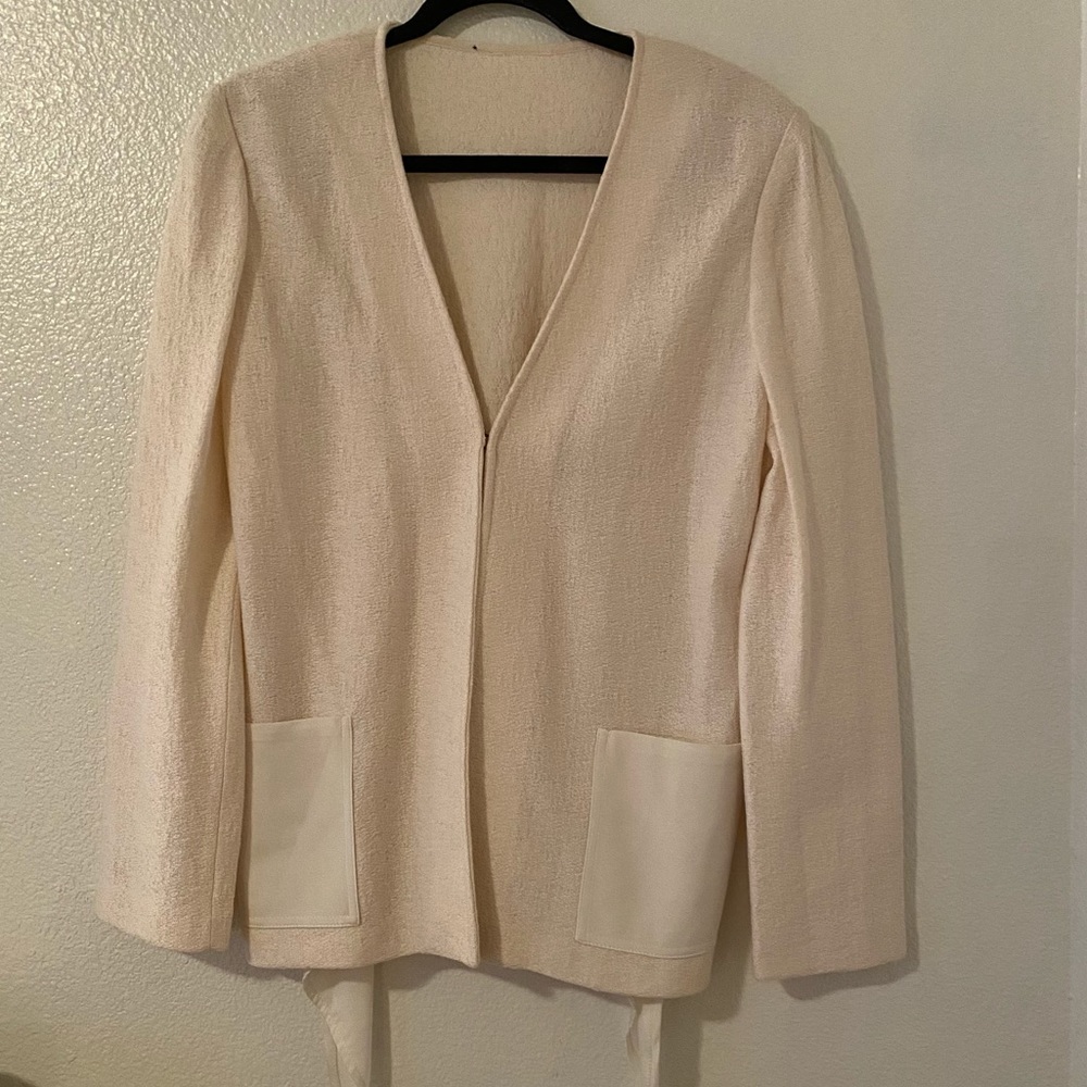 St John Knit Cream Cardigan L